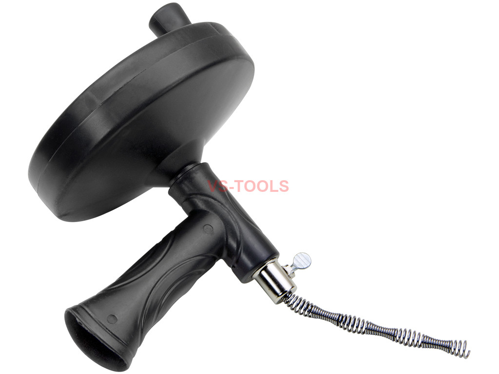 22Feet Drum Auger Steel Plumbing Drain Snake 1/4 Drain Cleaning